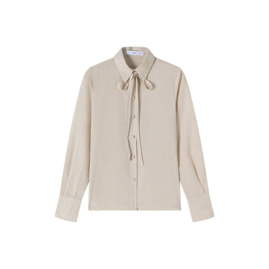 Tie Shirt IN:Oatmeal Linen