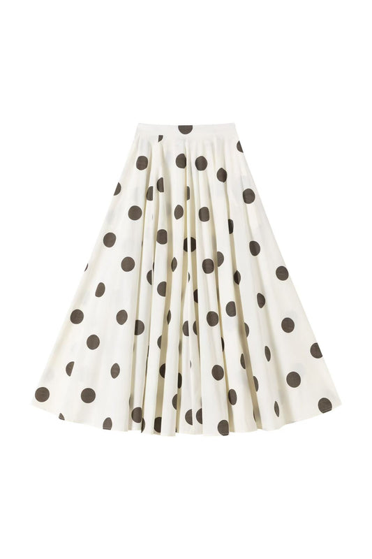 Polka Dot Skirt IN:Brown