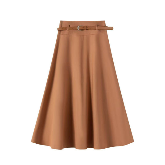 Belted Circle Skirt IN:Teracotta