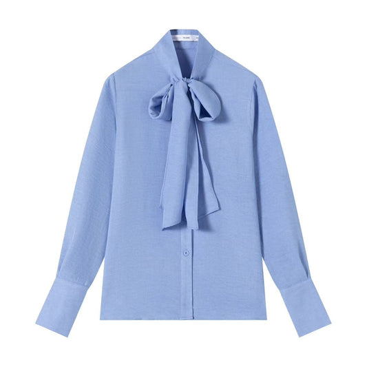 Signature Bow Blouse IN:Blue
