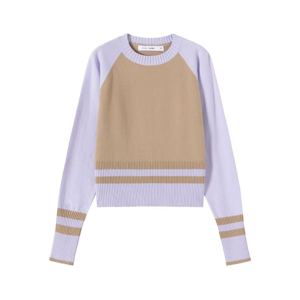 Varsity Sweater IN:Lavender Beige