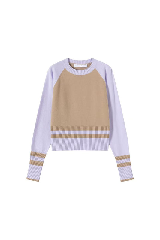 Varsity Sweater IN:Lavender Beige