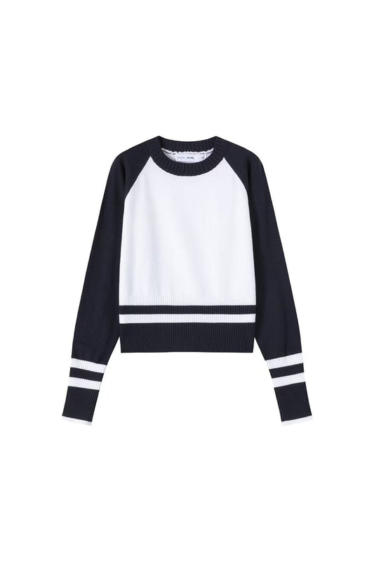 Varsity Crew Sweater IN:Navy White
