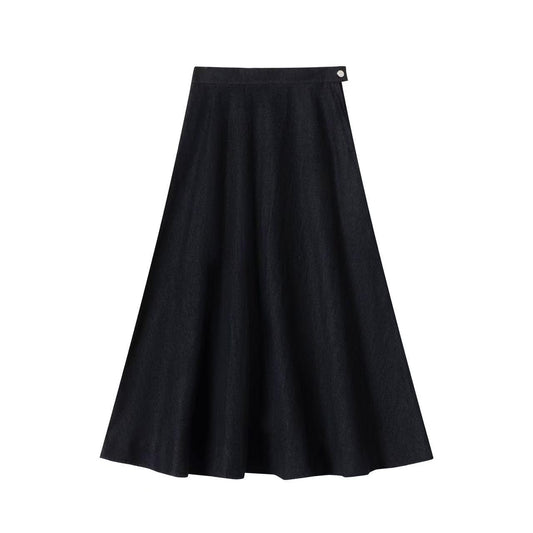 Summer Circle Skirt IN:Black Denim