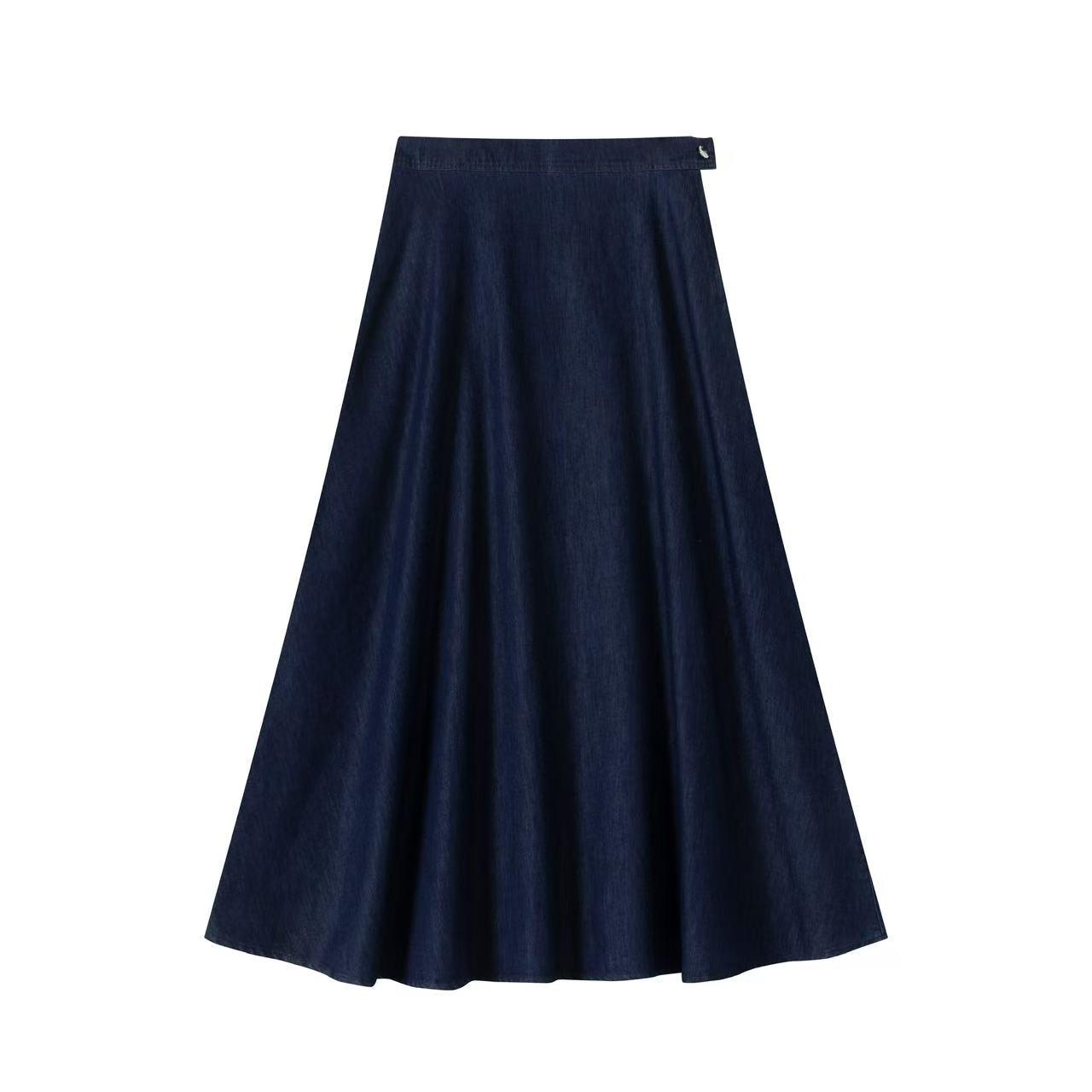 Summer Circle Skirt IN:Blue Denim
