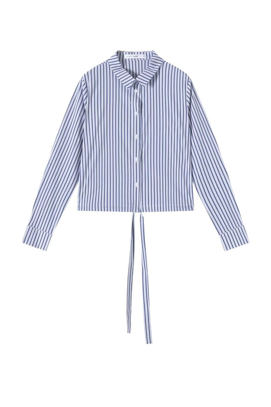 Signature Drawstring Shirt IN:Stripe Blue