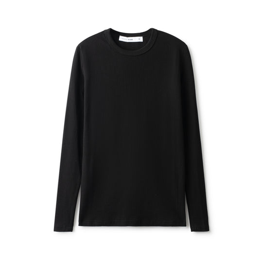 Signature Ribbed Tee IN: Black