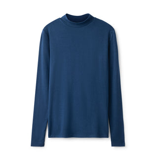 Modal Mockneck Tee IN: Medium Blue
