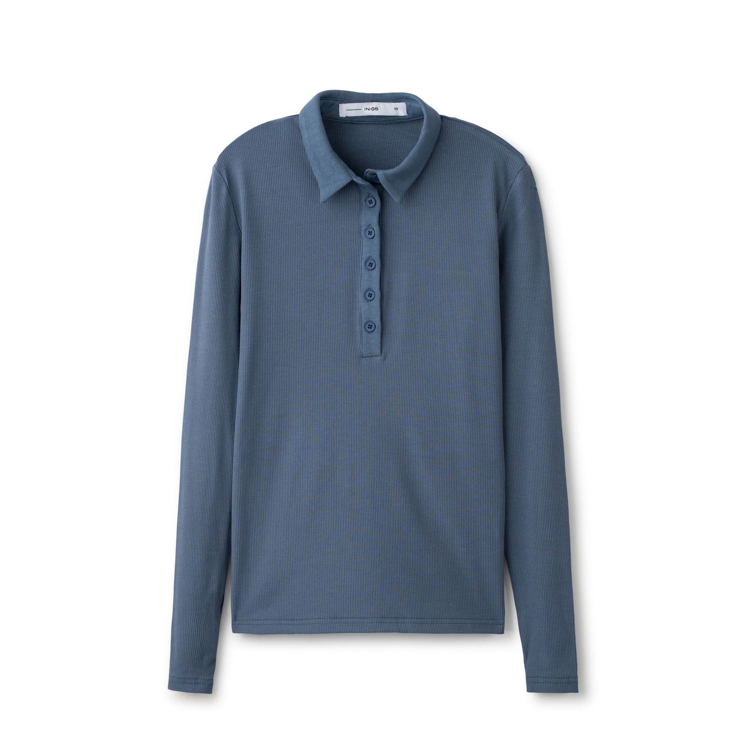 Ribbed Polo IN: Slate Blue