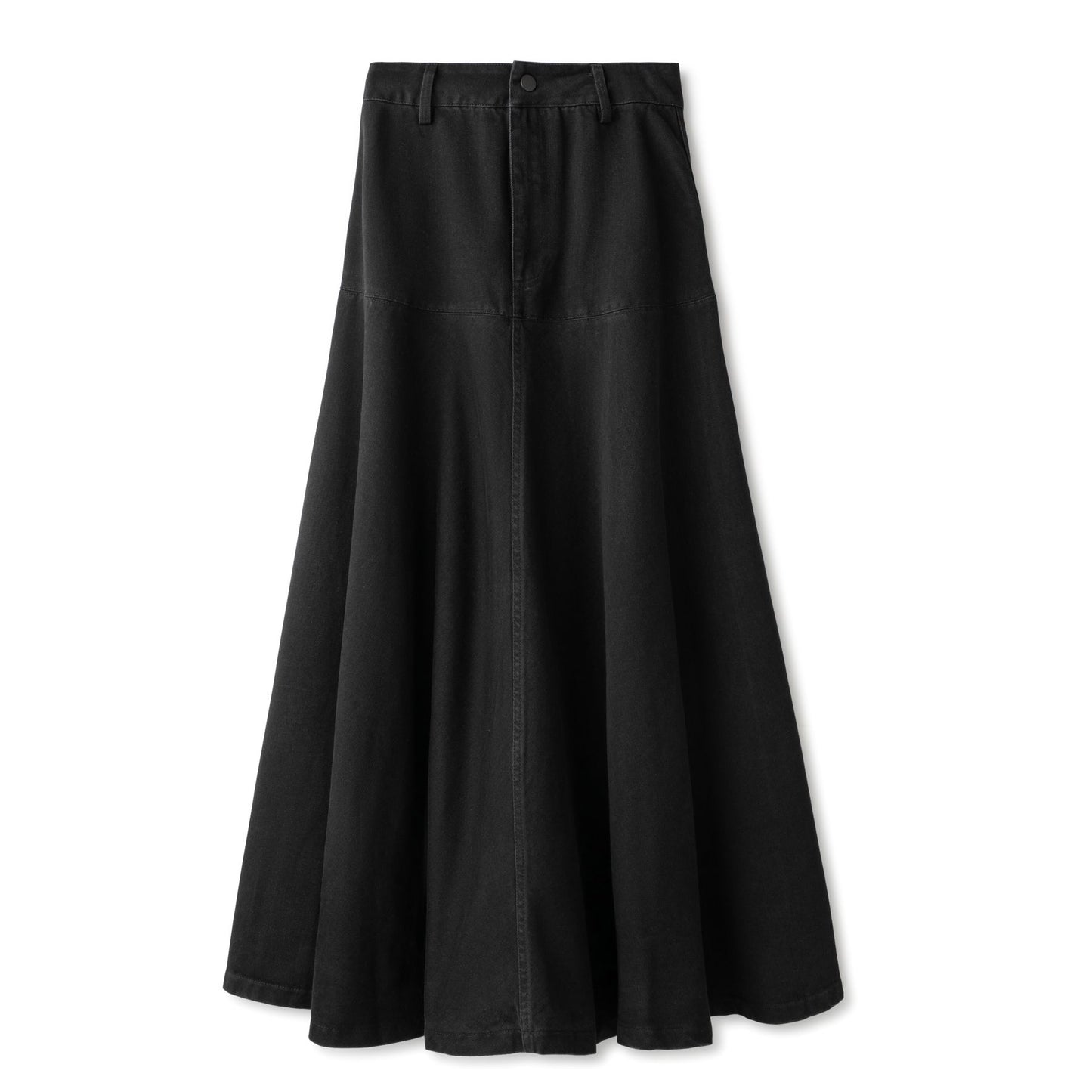 Uptown Skirt IN: Black Denim