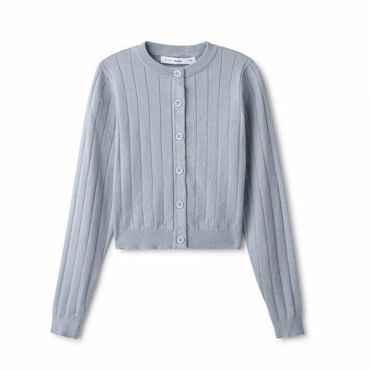 Wide Ribbed Cardigan IN: Light Blue