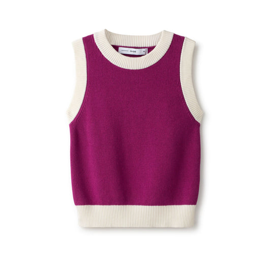 Color Block Vest IN: Magenta