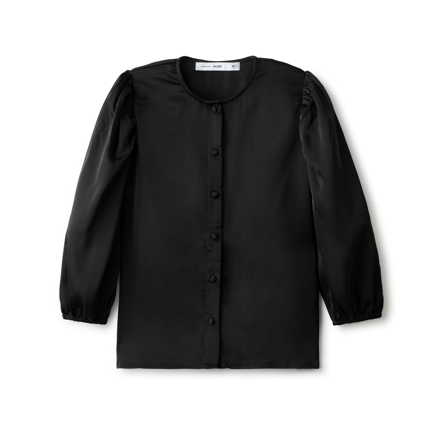 Puff Sleeve Shirt IN: Black Silk