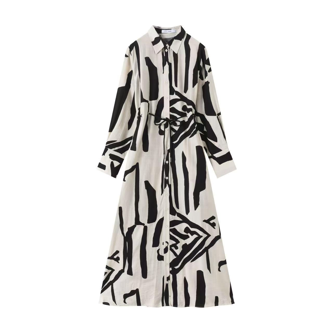 Abstract Dress IN:Black White
