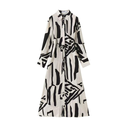 Abstract Dress IN:Black White
