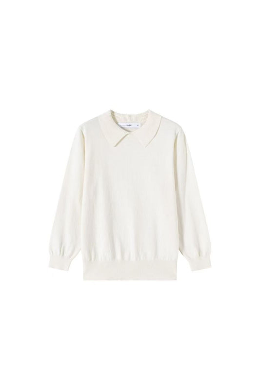 Knit Collared Sweater IN:Cream
