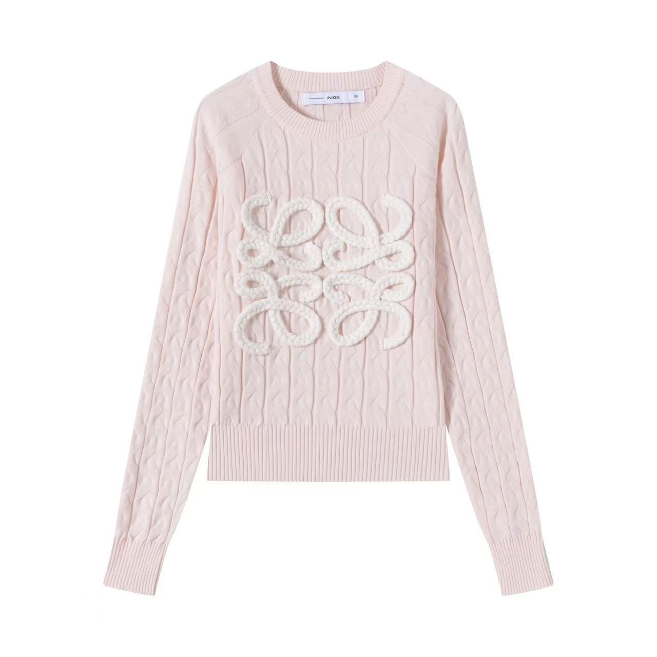 Designer Inspired Sweater IN:Pink Cable