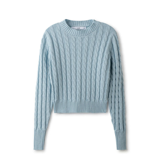 Cable Knit Sweater IN: Light Blue