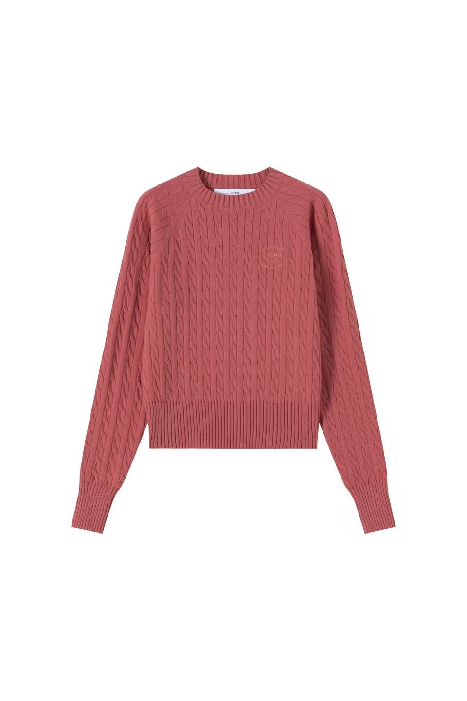 Signature Cable Sweater IN:Desert Coral
