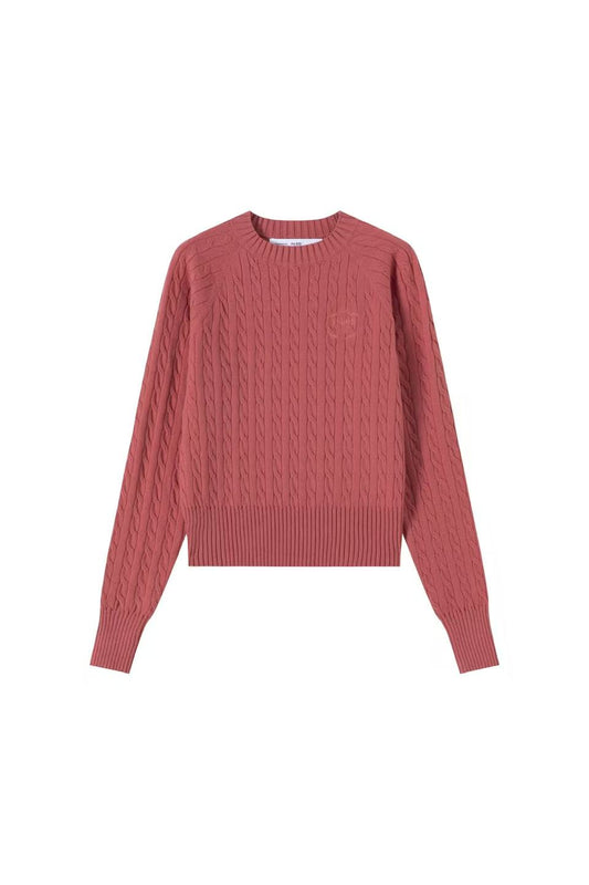 Signature Cable Sweater IN:Desert Coral
