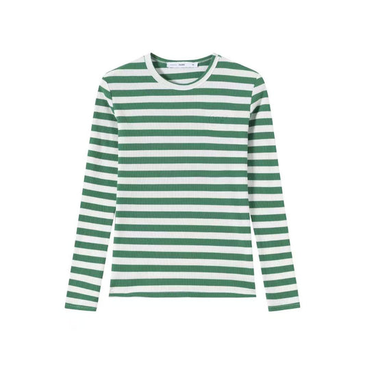 Signature Ribbed Tee IN:Green Stripe