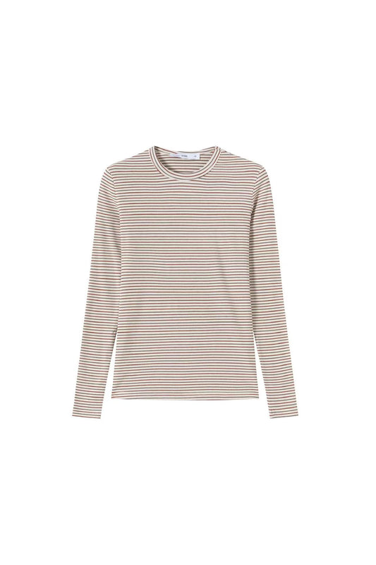 Signature Ribbed Tee IN:Neutral Stripe Tee