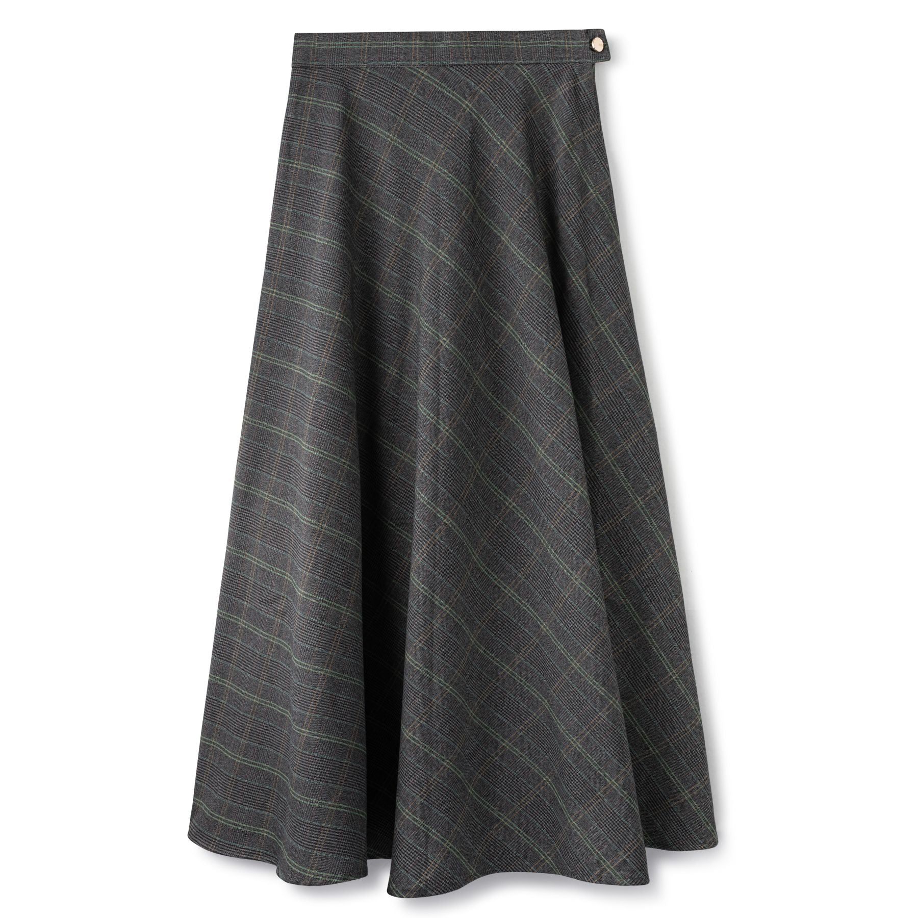 Signature Circle Skirt IN: Grey Plaid