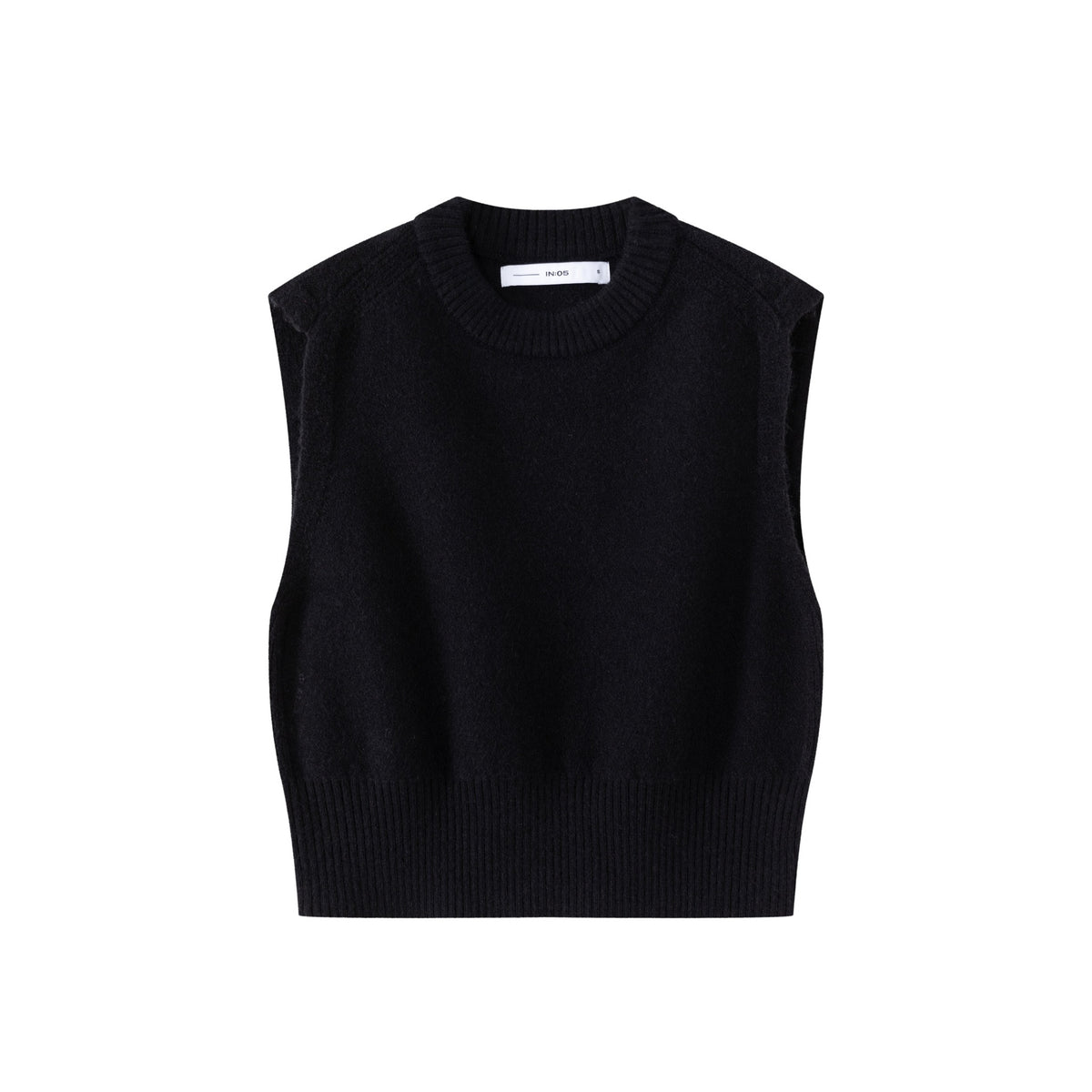 Basic Knit Vest IN:Black