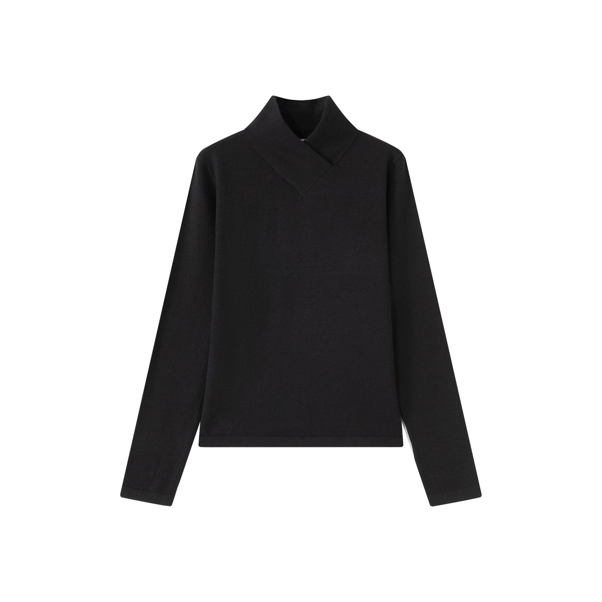 V Knit Sweater IN:Black