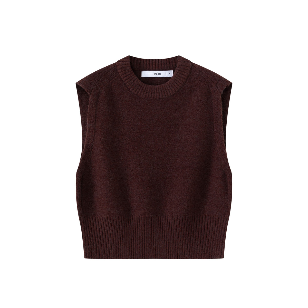 Basic Knit Vest IN:Burgundy