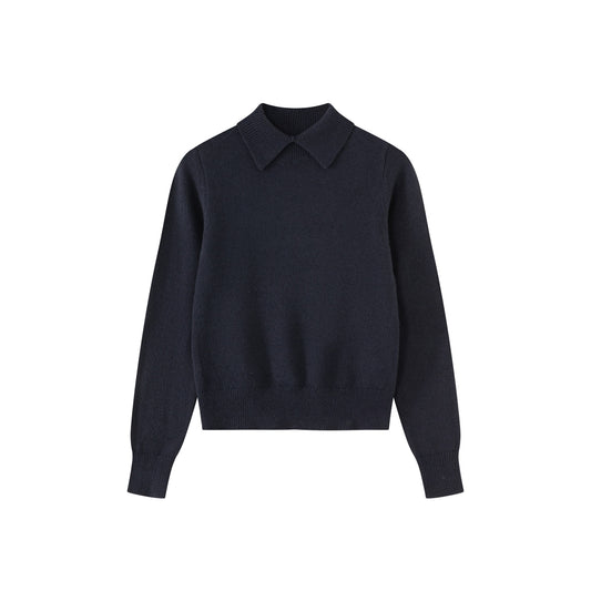 Collared Knit Polo IN:Navy