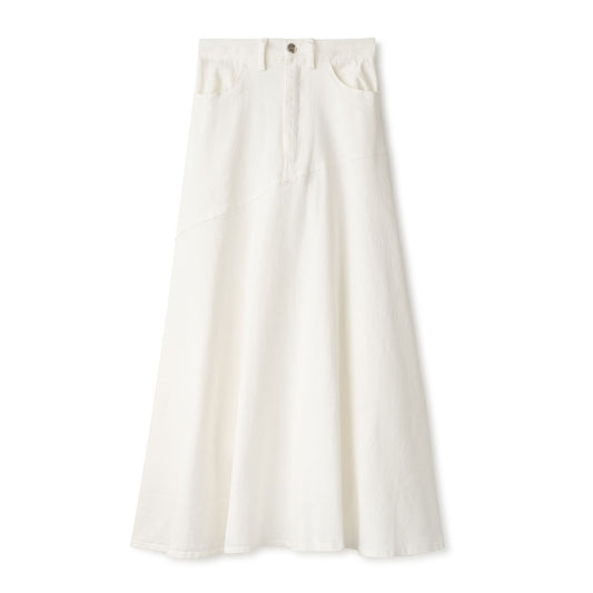 Asymetrical Skirt IN: White Deim