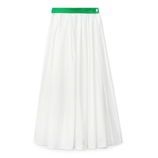 Waistband Skirt - White/Green