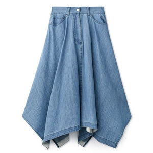 Kerchief Skirt- Blue Denim