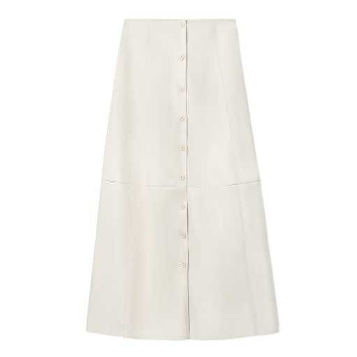 White leather shop maxi skirt