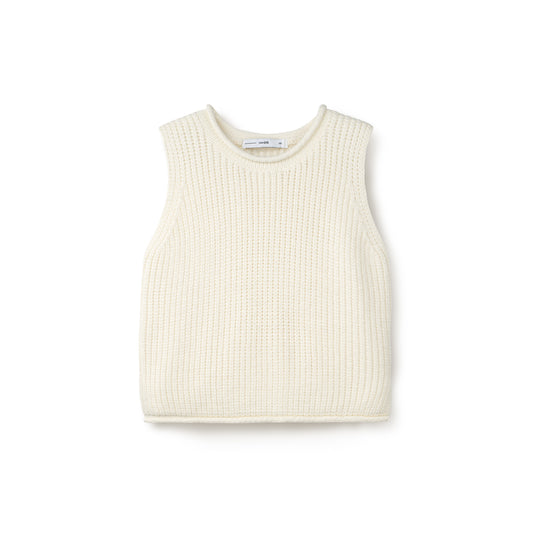 Vest Basic Knit - Ivory