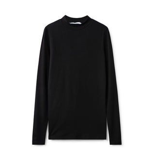 Signature Mockneck Tee IN: Black