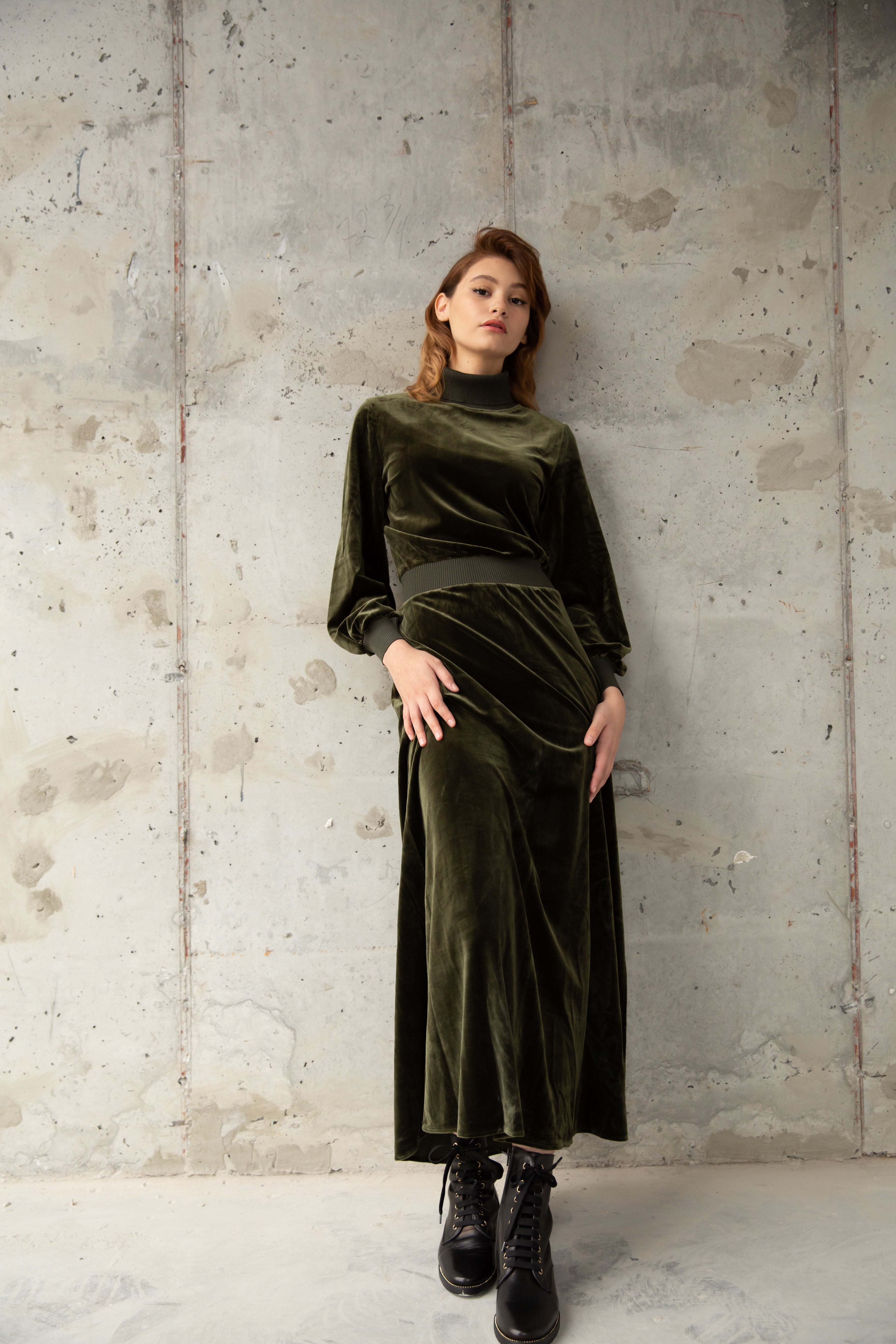 Winter Winner Dress Olive