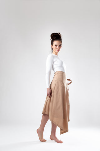 Buckle Skirt - Tan