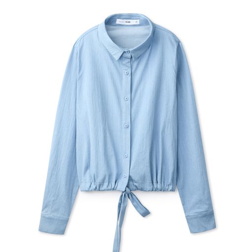 Signature Drawstring Shirt - Chambray Denim