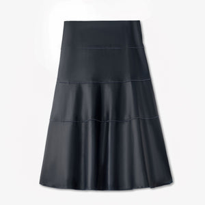 Leather Short Skirt- Navy