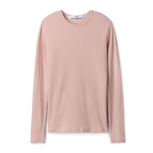 Signature Ribbed Tee - Dusty Pink