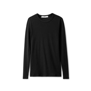 Signature Ribbed Tee IN: Black