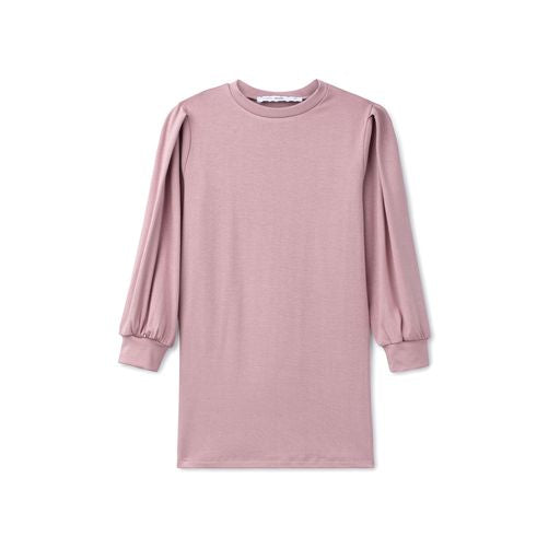 Puff Sleeve Smooth  Tee - Ballet Pink
